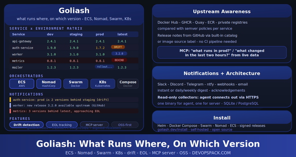Goliash: What's Deployed Where, Across Every Orchestrator